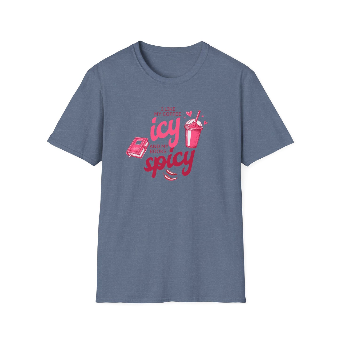 Icy Coffee & Spicy Book Lover Unisex T-Shirt