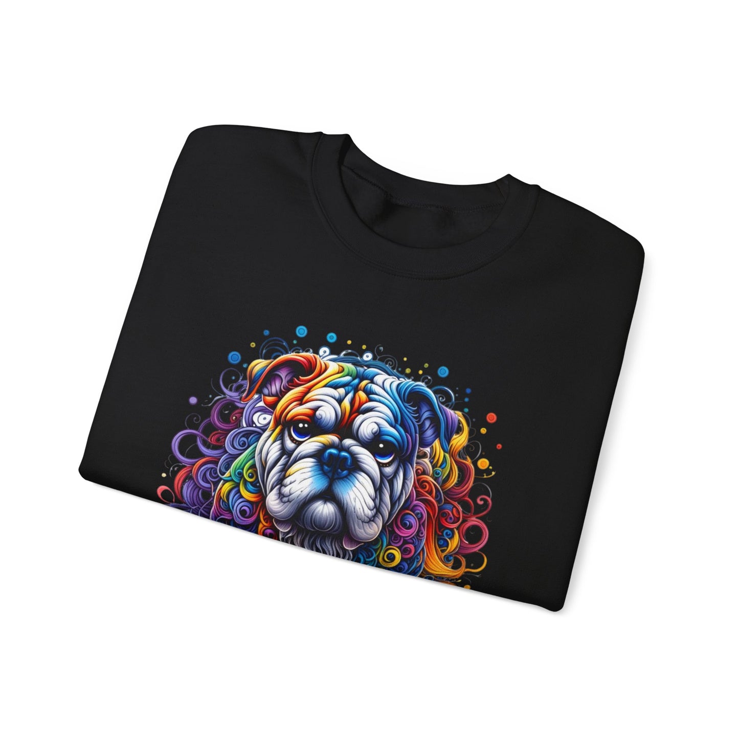 Colorful Bulldog Unisex Crewneck Sweatshirt