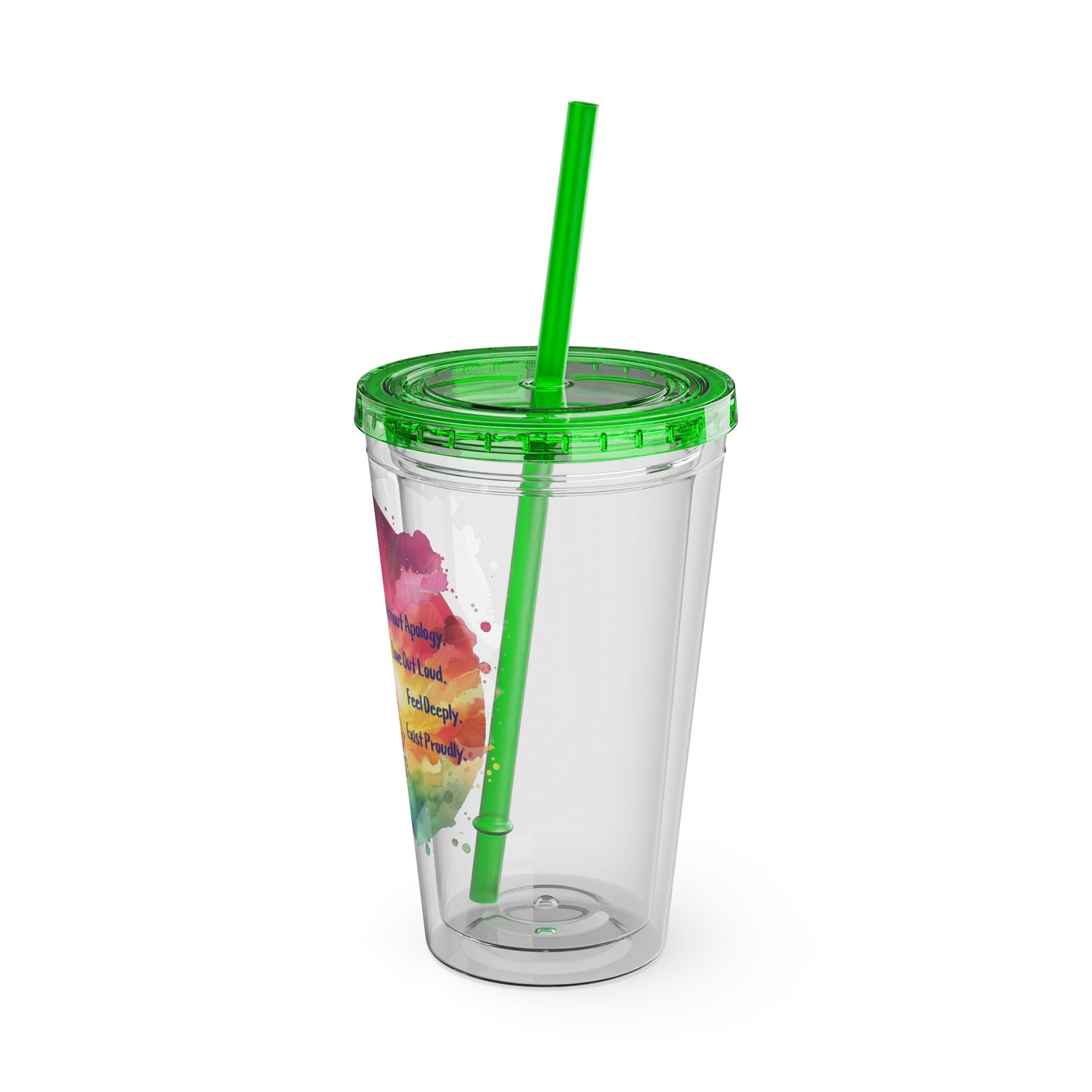Bloom Without Apology 16oz. Insulated Tumbler with Straw