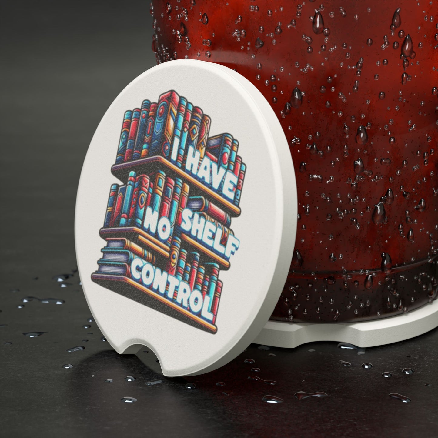 No Shelf Control Soapstone Car Coaster Set of 1 or 2
