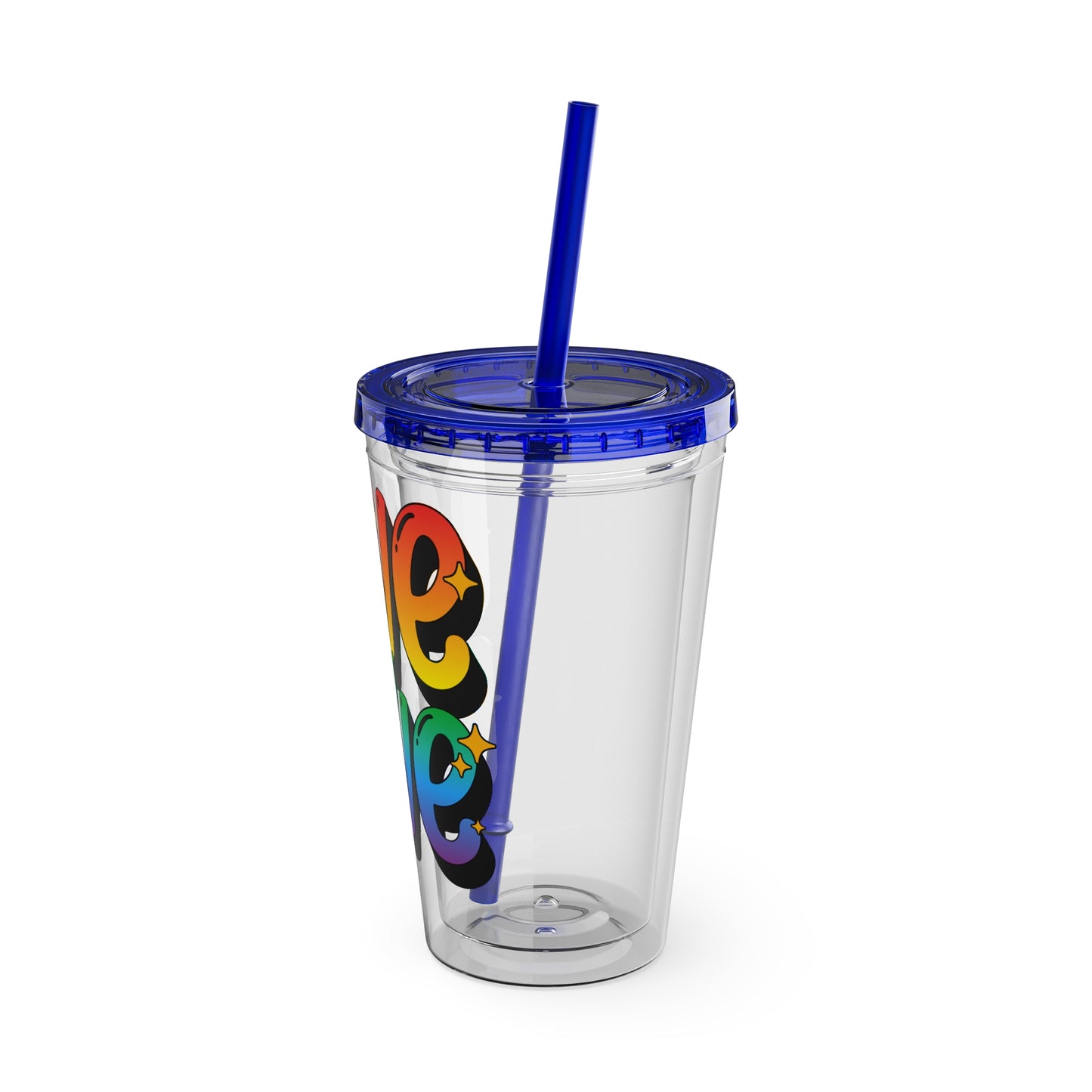 Love is Love Rainbow 16oz. Insulated Tumbler with Straw