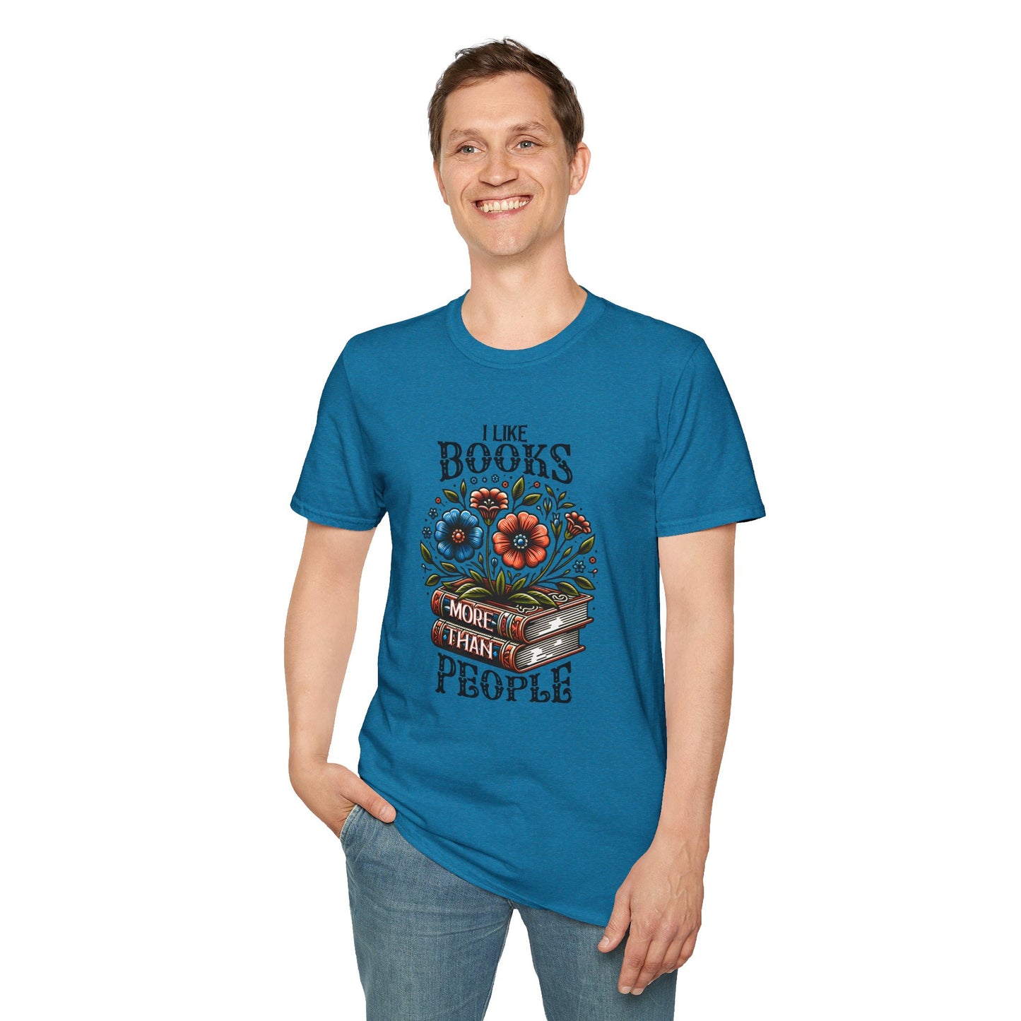 Books More Than People Unisex Graphic T-Shirt