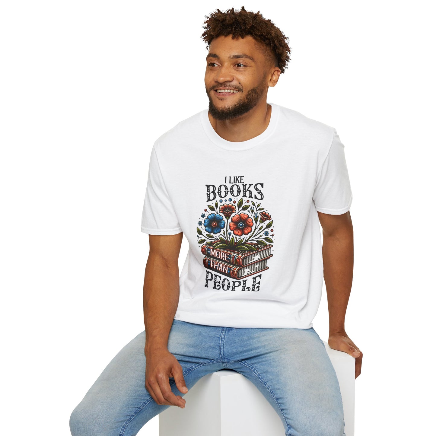 Books More Than People Unisex Graphic T-Shirt