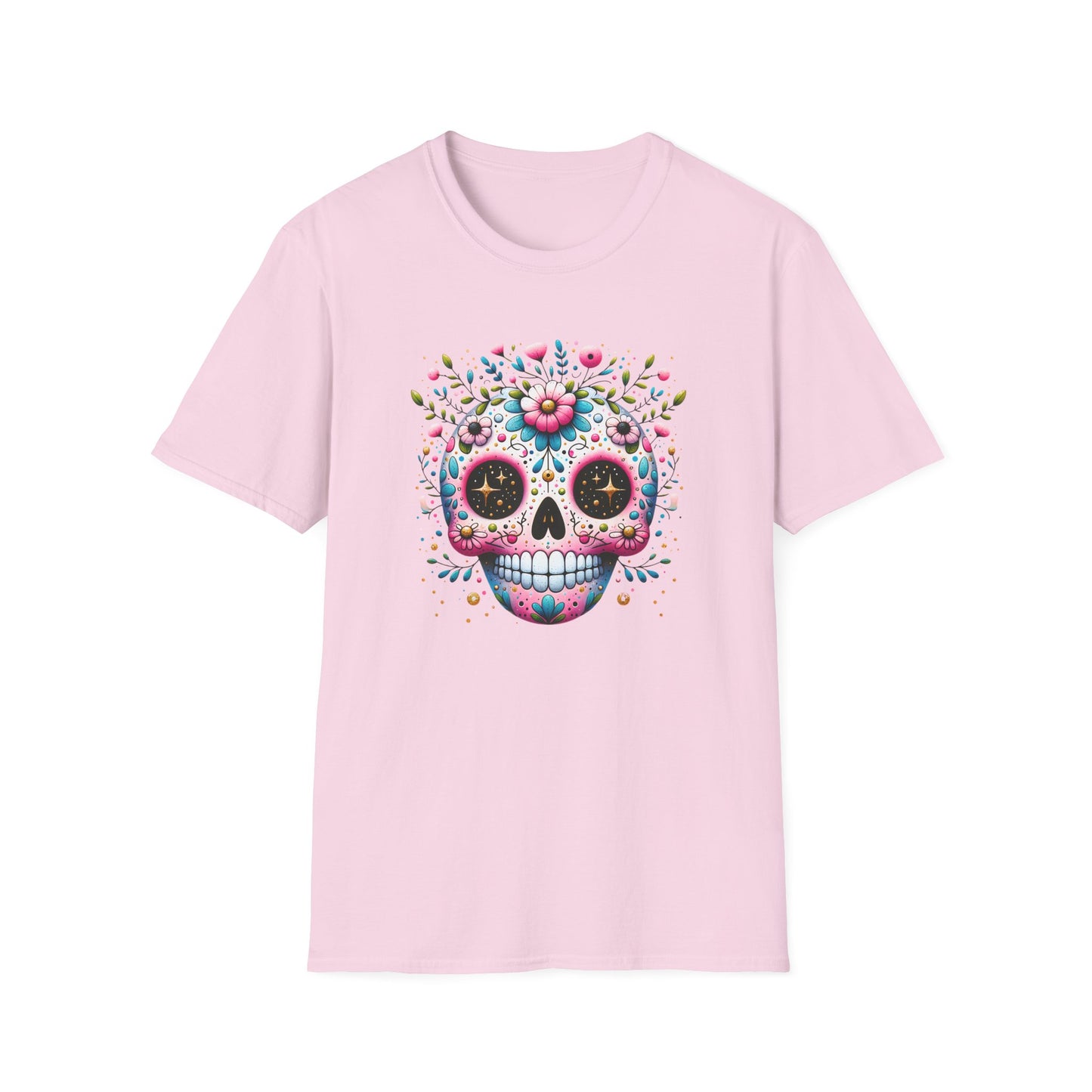 Floral Sugar Skull Unisex Graphic T-Shirt