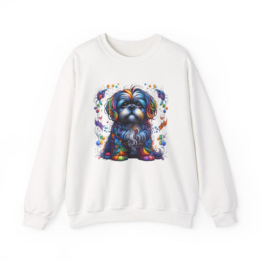 Colorful Shih Tzu Unisex Crewneck Sweatshirt