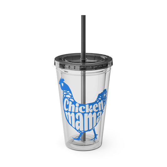 Chicken Mama 16oz Insulated Tumbler with Straw