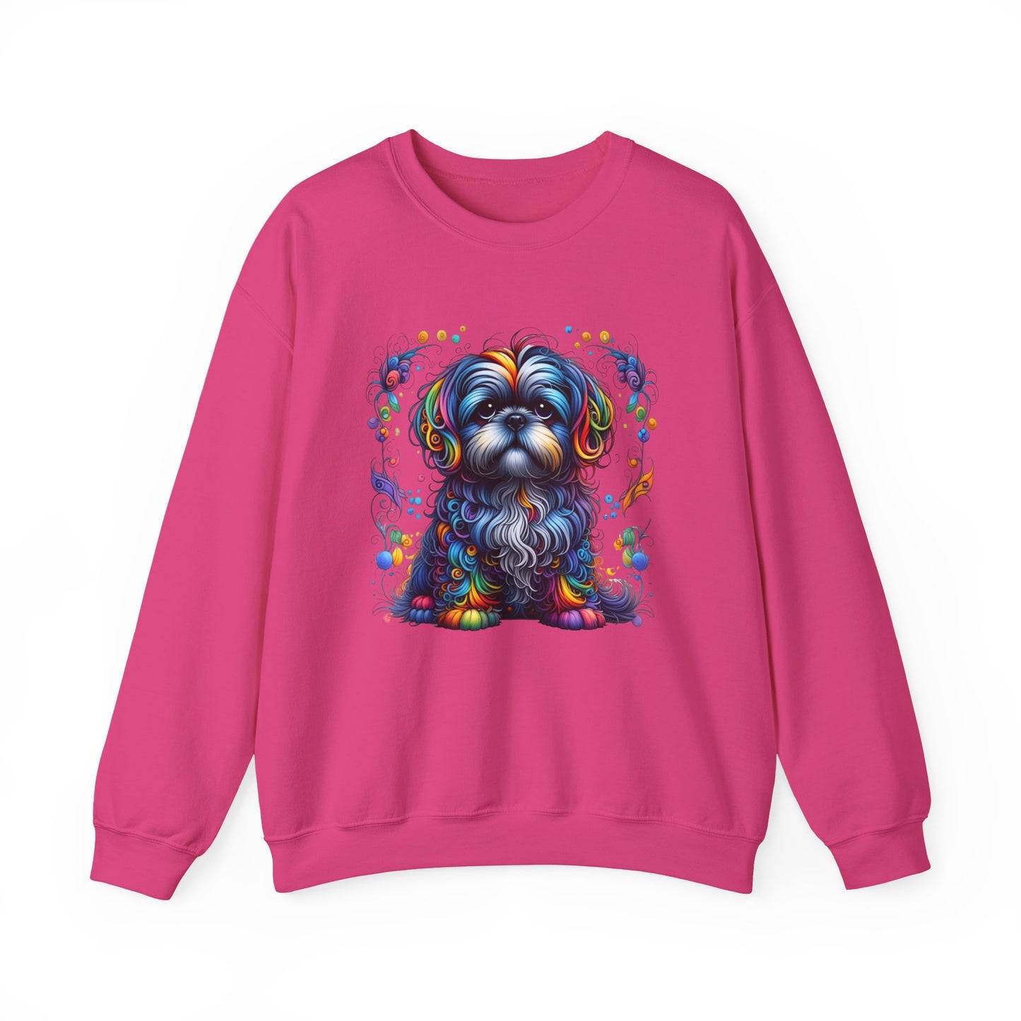 Colorful Shih Tzu Unisex Crewneck Sweatshirt