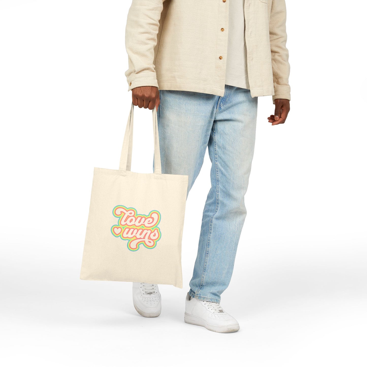 Love Wins Cotton Canvas Tote Bag
