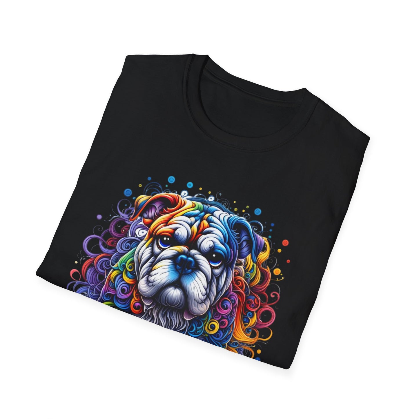 Colorful Bulldog Unisex Graphic Tee