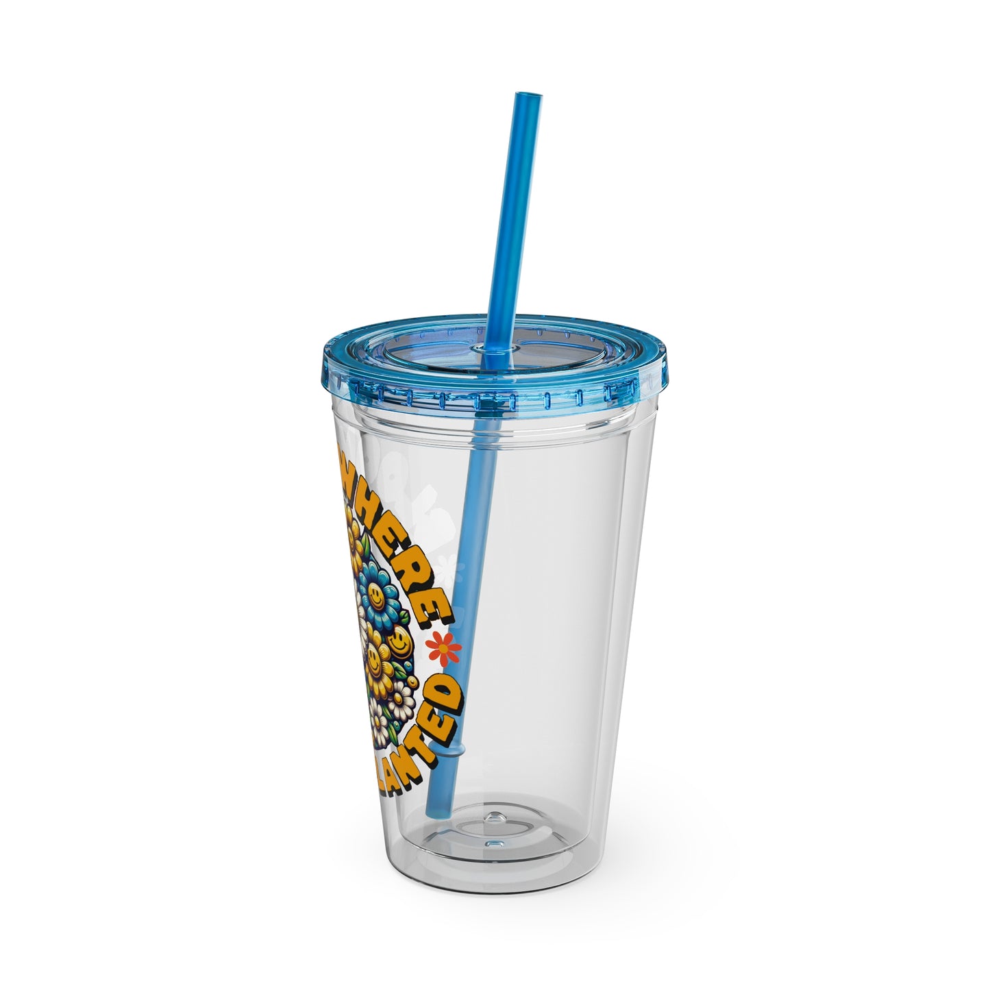 Bloom Where You’re Planted 16oz Insulated Tumbler with Straw