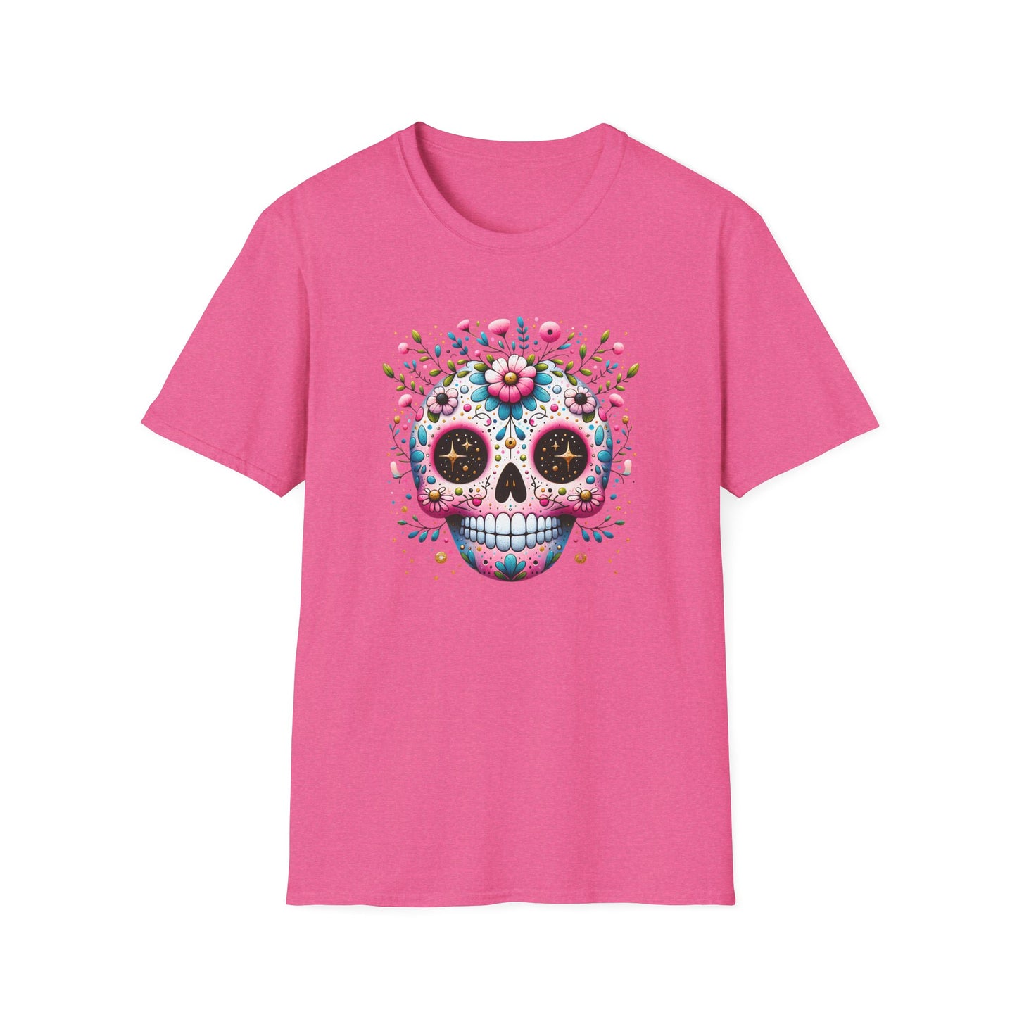 Floral Sugar Skull Unisex Graphic T-Shirt
