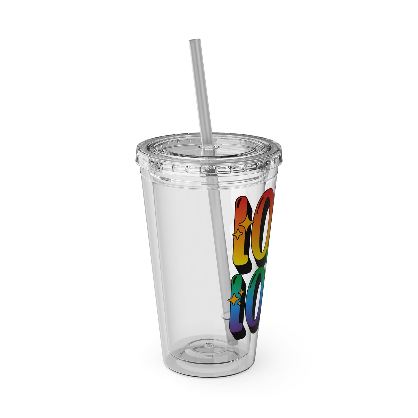 Love is Love Rainbow 16oz. Insulated Tumbler with Straw
