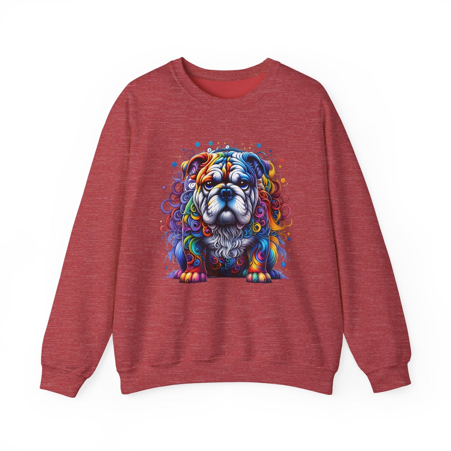 Colorful Bulldog Unisex Crewneck Sweatshirt