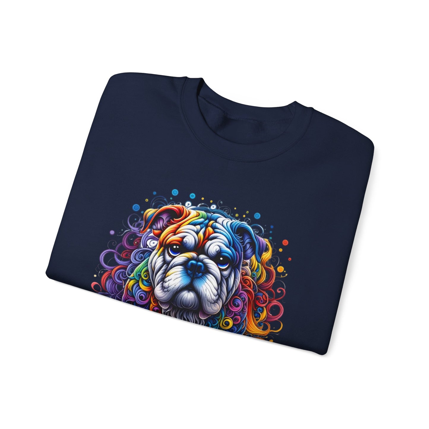 Colorful Bulldog Unisex Crewneck Sweatshirt