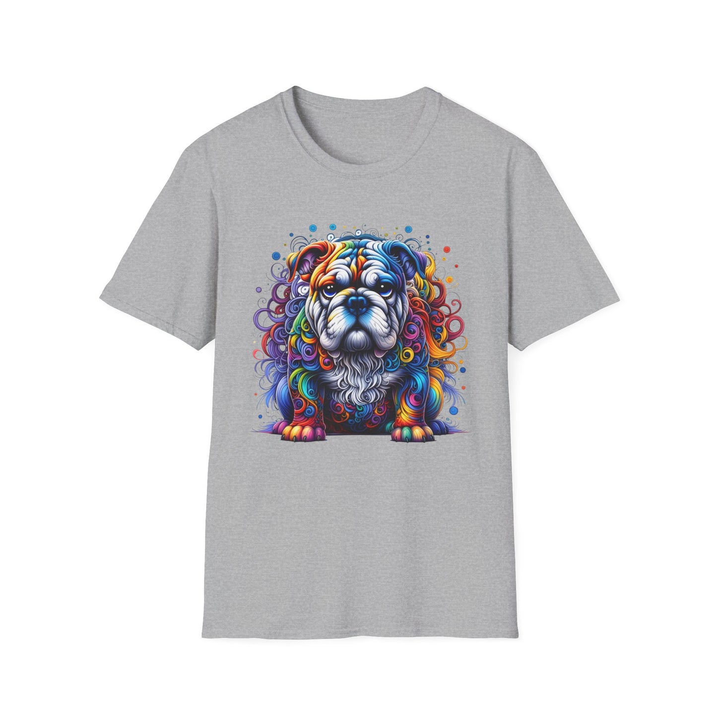 Colorful Bulldog Unisex Graphic Tee