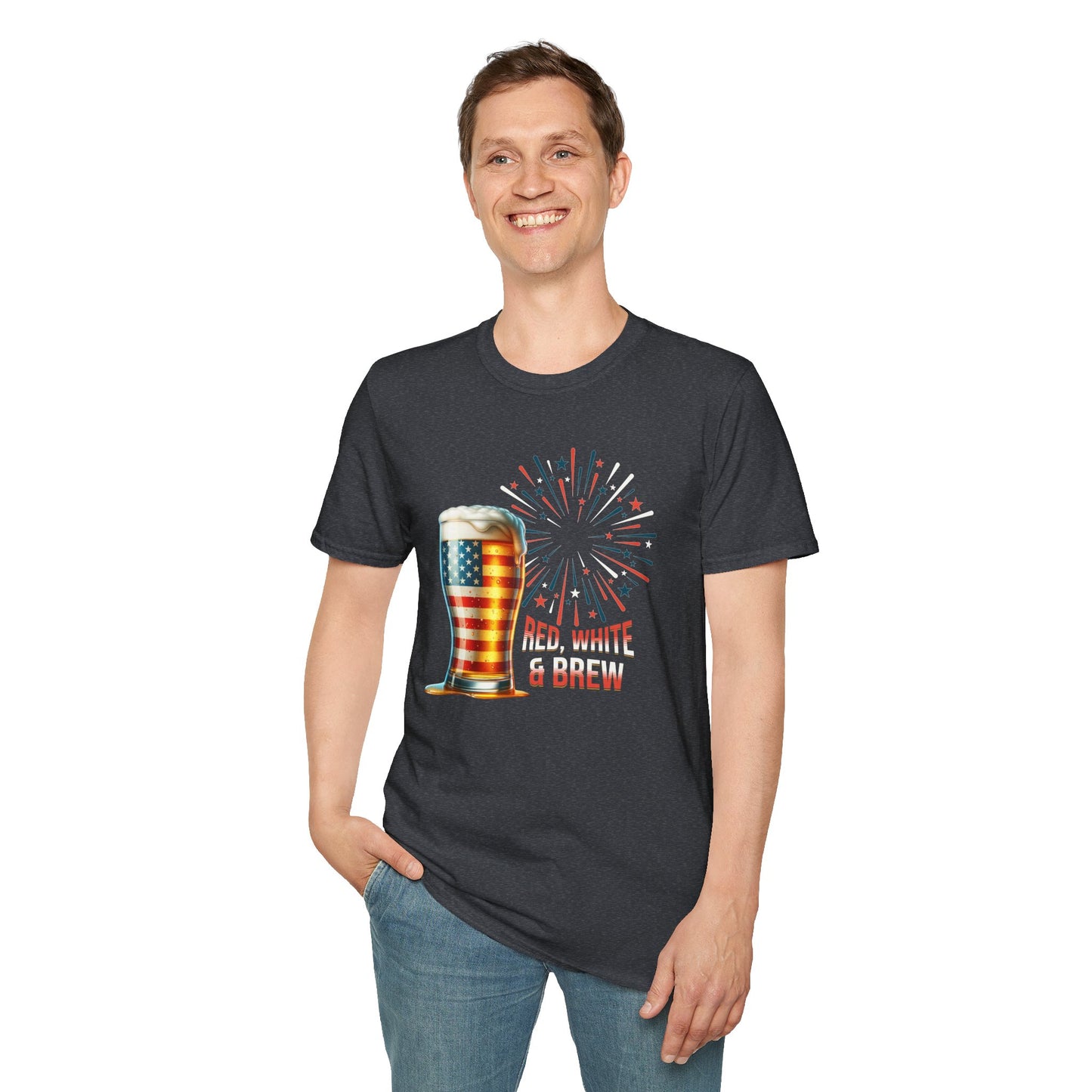 Red, White, & Brew Unisex Graphic T-Shirt
