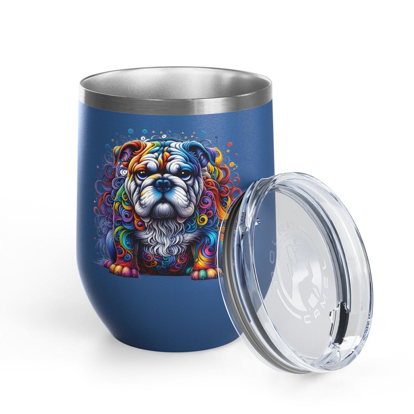 Colorful Bulldog 12oz. Insulated Wine Tumbler