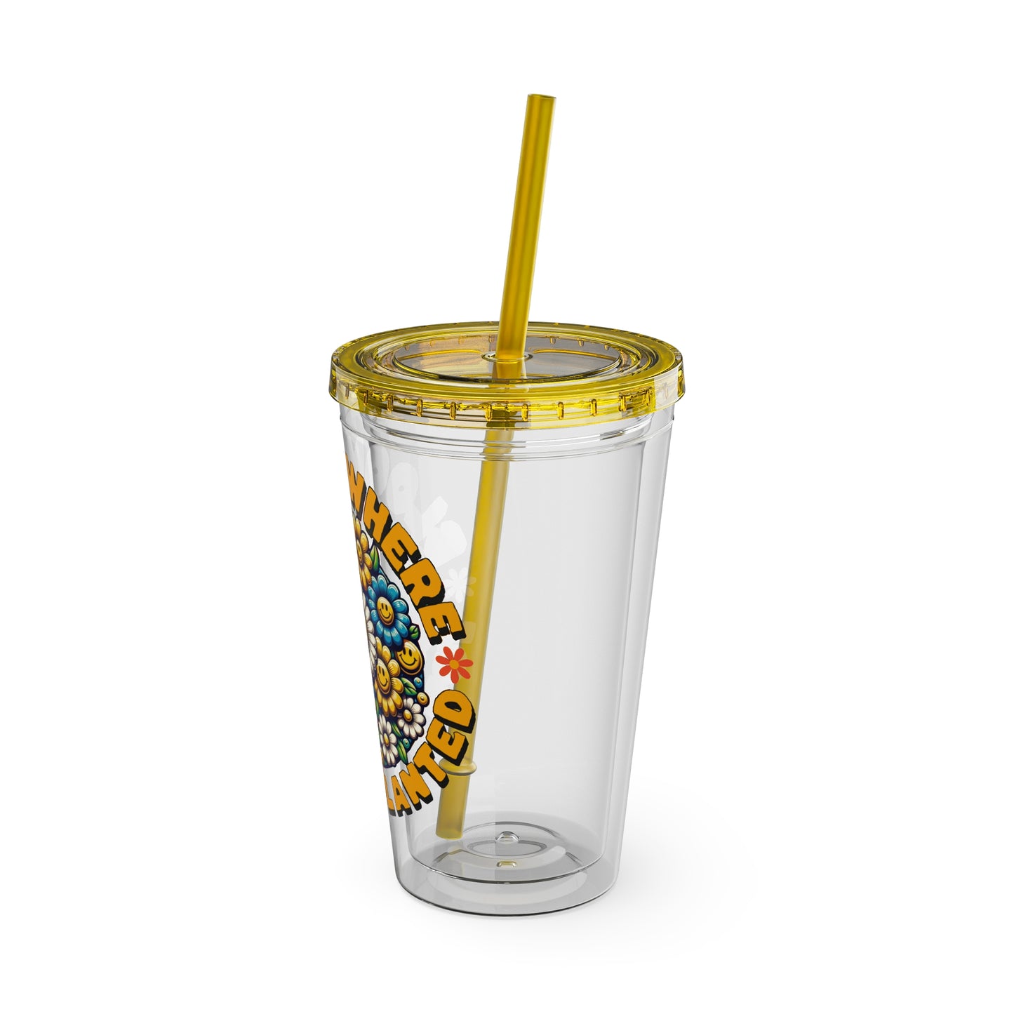 Bloom Where You’re Planted 16oz Insulated Tumbler with Straw
