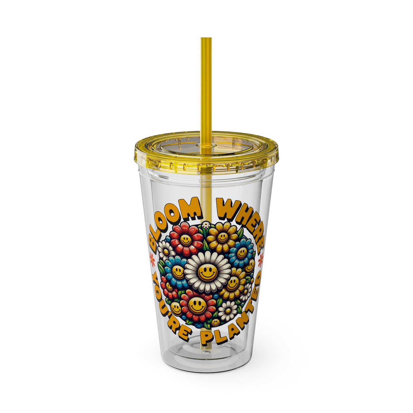 Bloom Where You’re Planted 16oz Insulated Tumbler with Straw