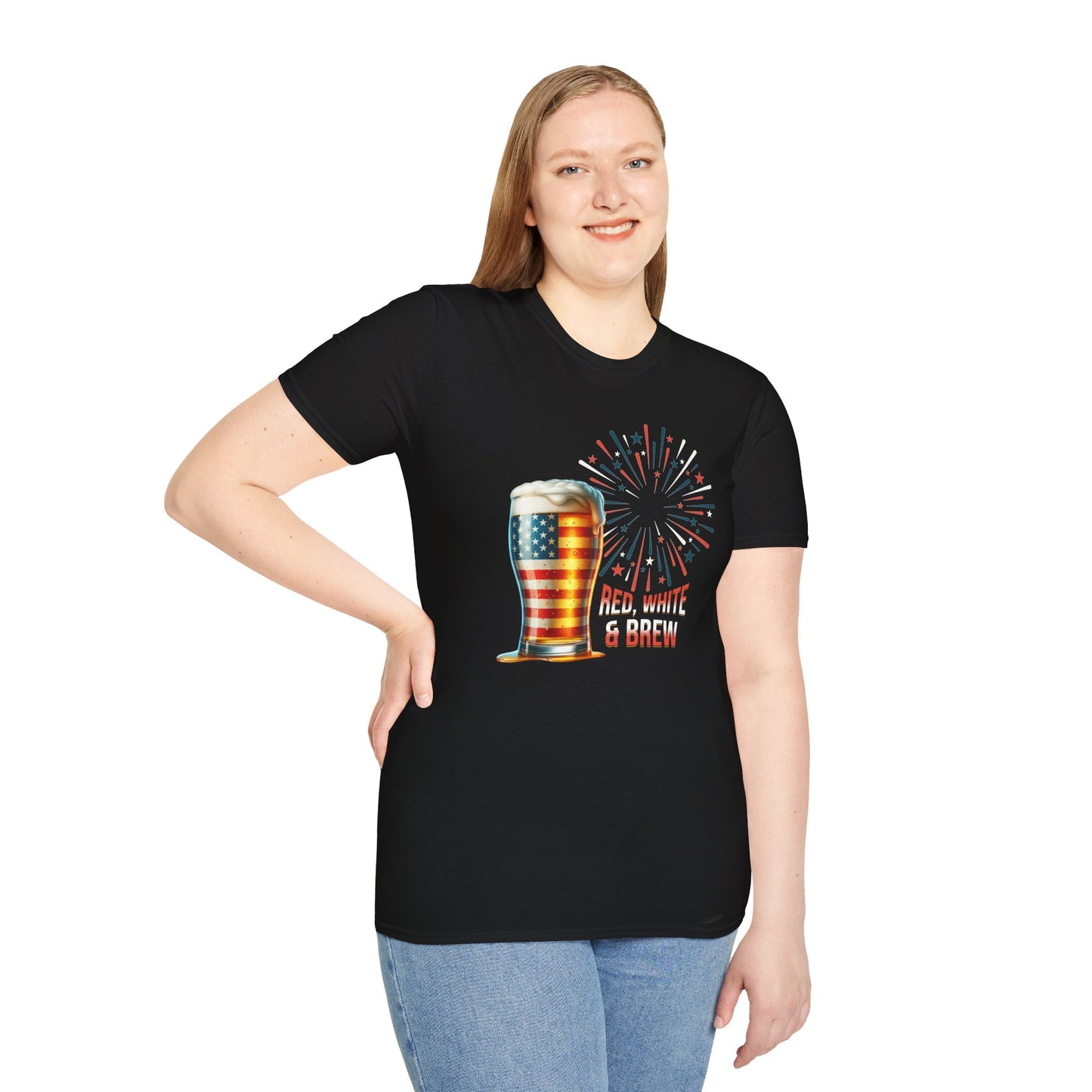 Red, White, & Brew Unisex Graphic T-Shirt