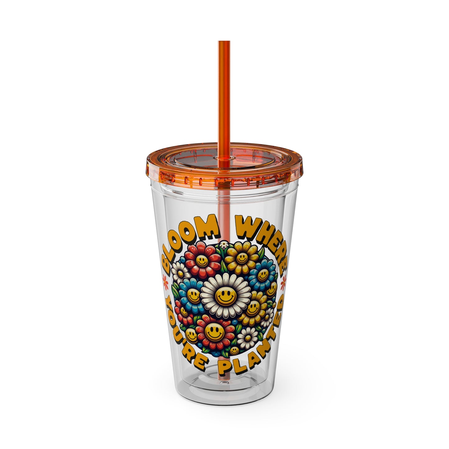 Bloom Where You’re Planted 16oz Insulated Tumbler with Straw