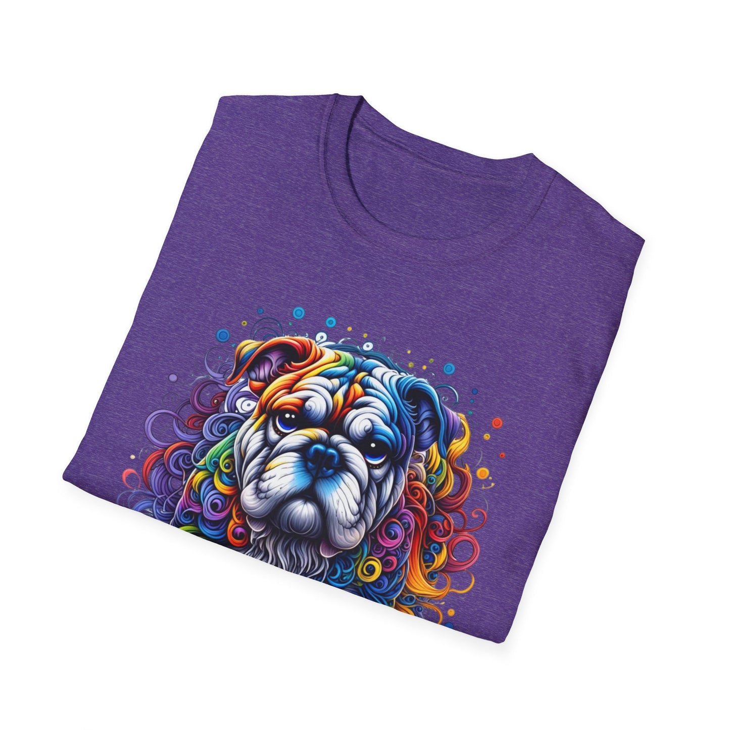 Colorful Bulldog Unisex Graphic Tee