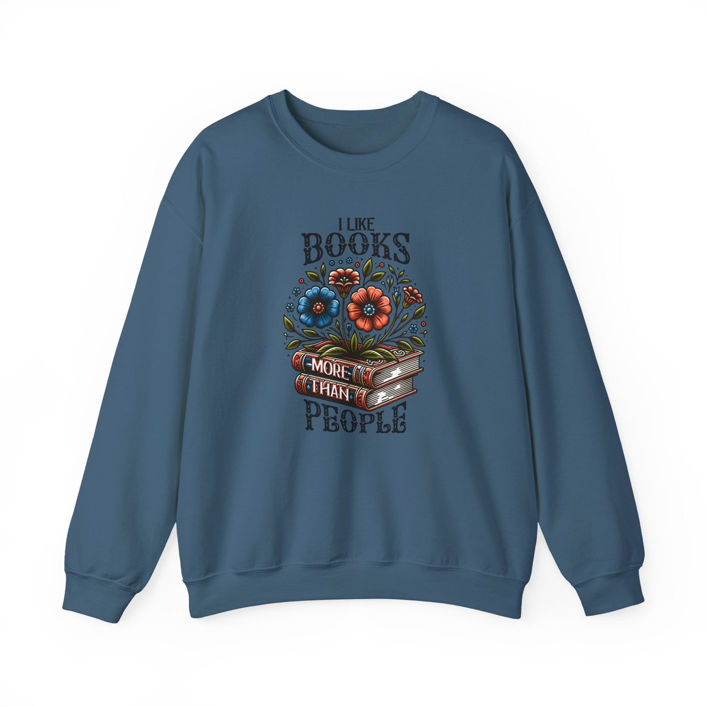 Books More Than People Crewneck Sweatshirt