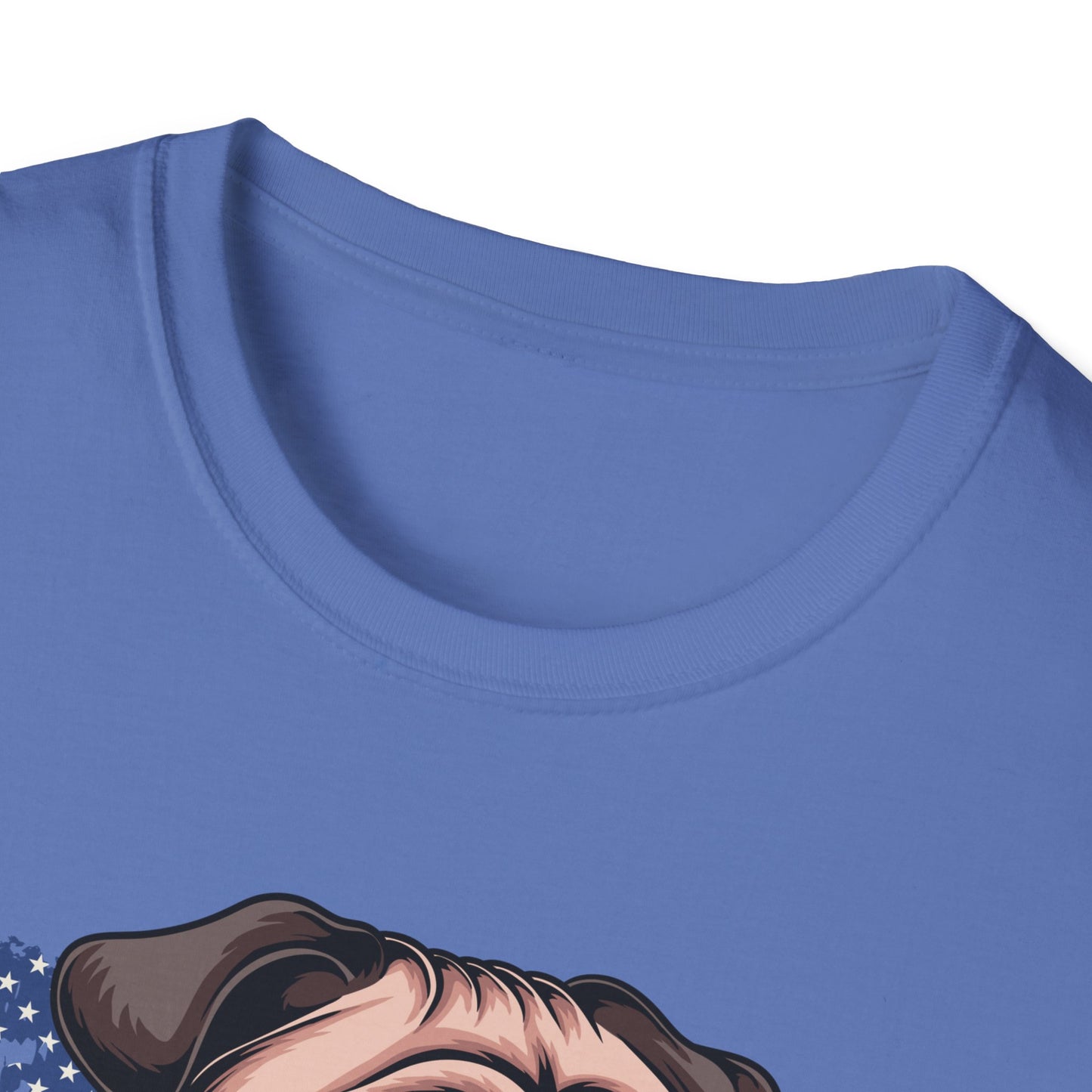 Patriotic Pug Dog USA Unisex Graphic T-Shirt