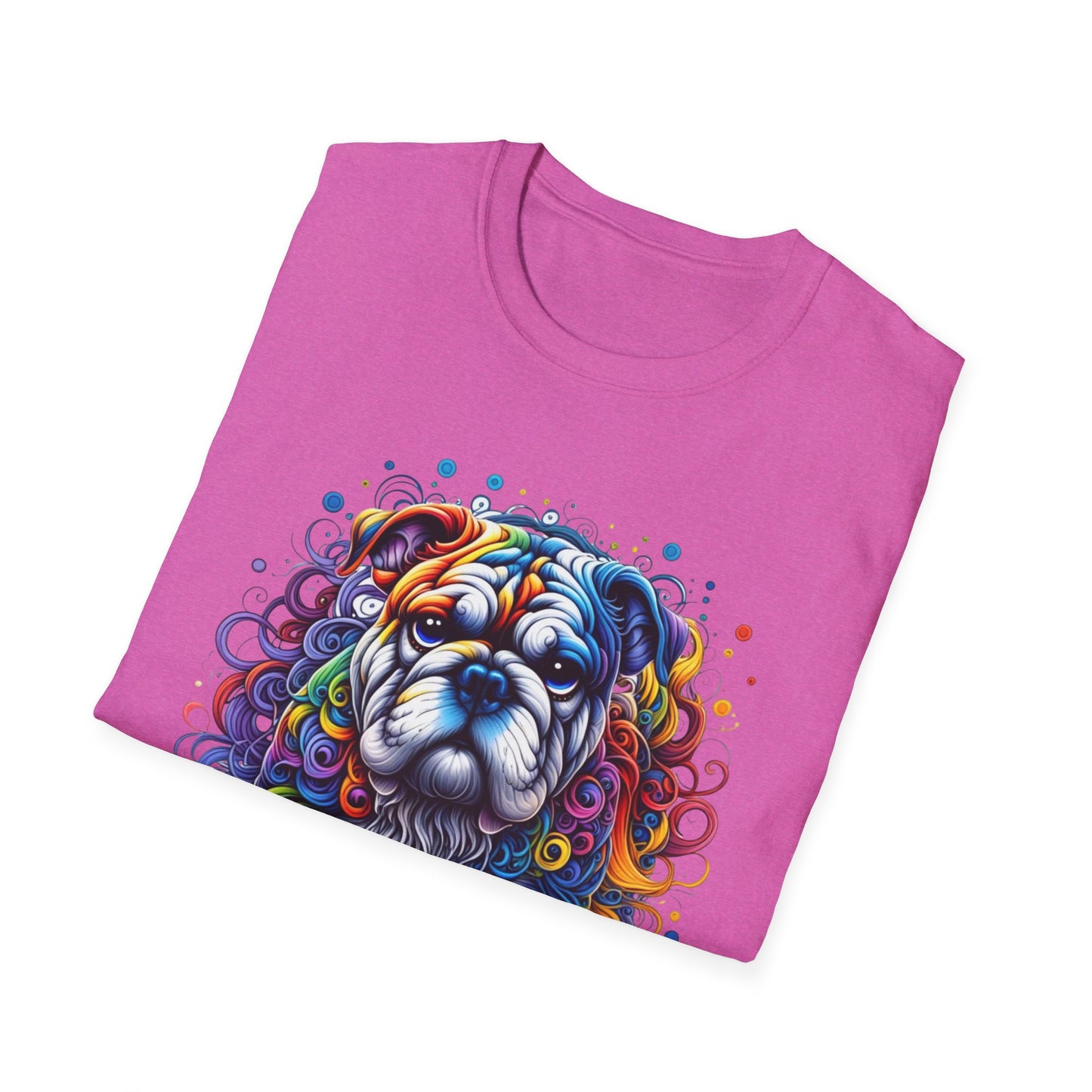 Colorful Bulldog Unisex Graphic Tee