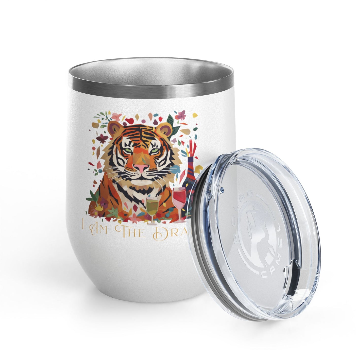I Am The Drama Tiger 12oz Insulated Wine Tumbler