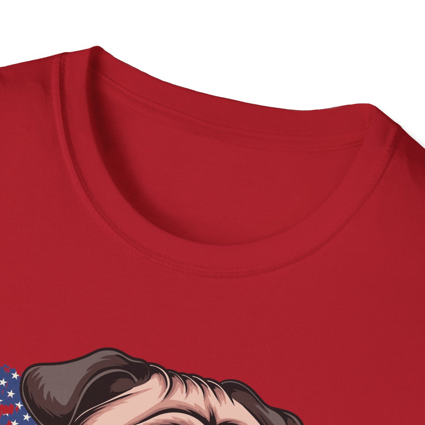Patriotic Pug Dog USA Unisex Graphic T-Shirt
