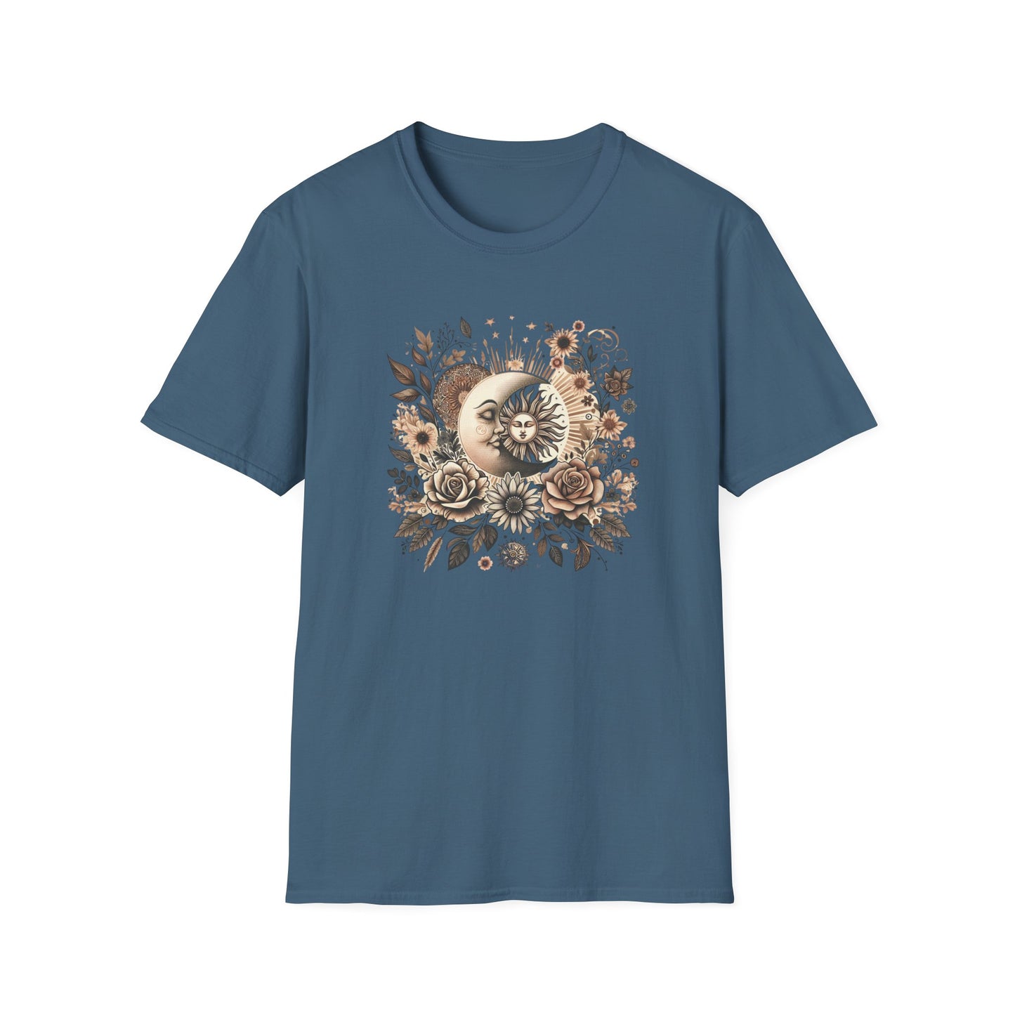 Boho Floral Moon Unisex Graphic T-Shirt