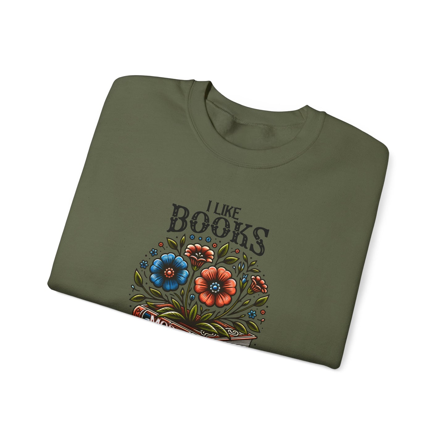 Books More Than People Crewneck Sweatshirt