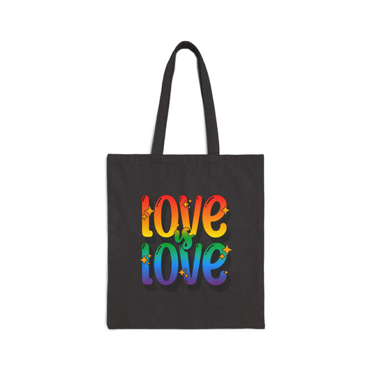 Love is Love Rainbow Canvas Tote Bag