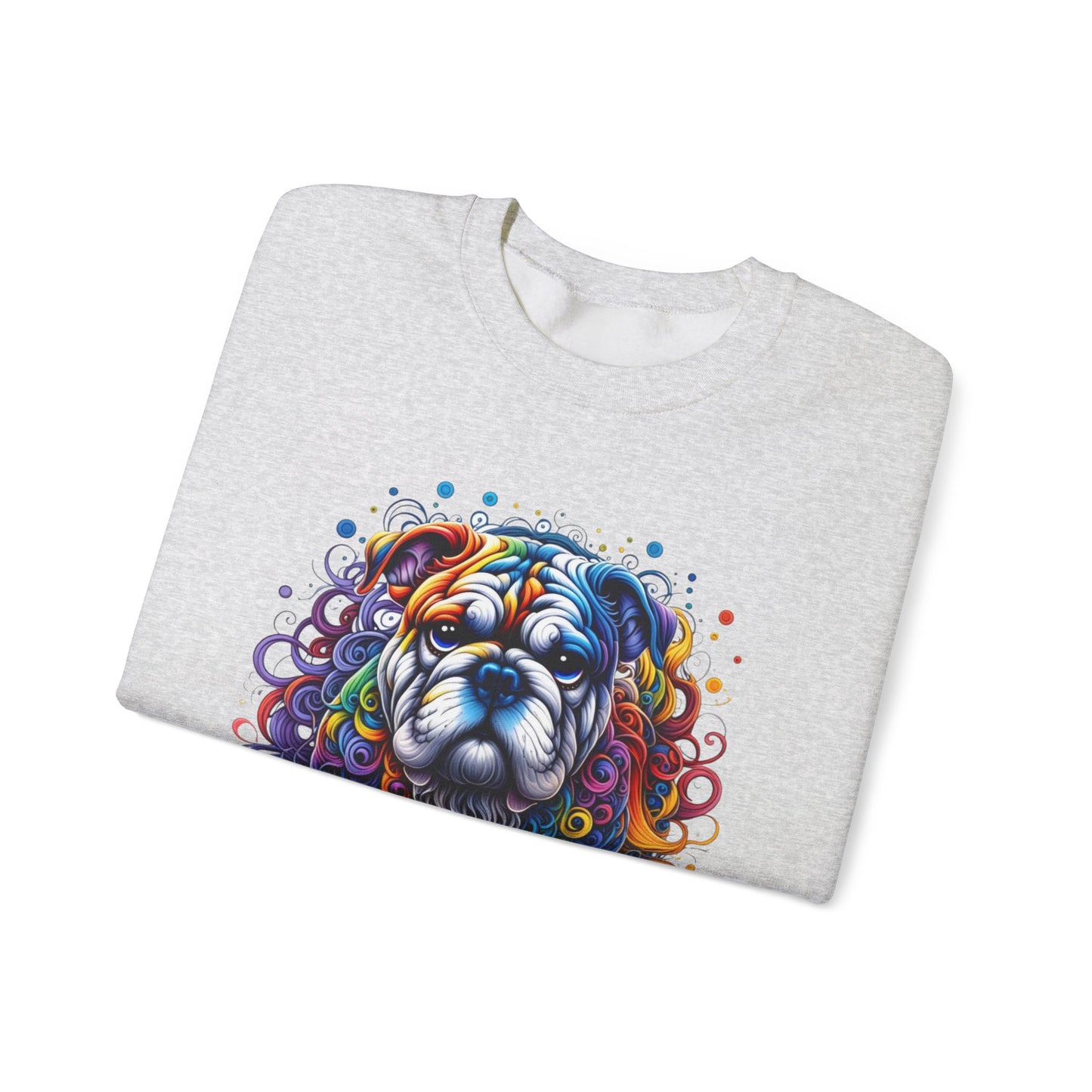 Colorful Bulldog Unisex Crewneck Sweatshirt