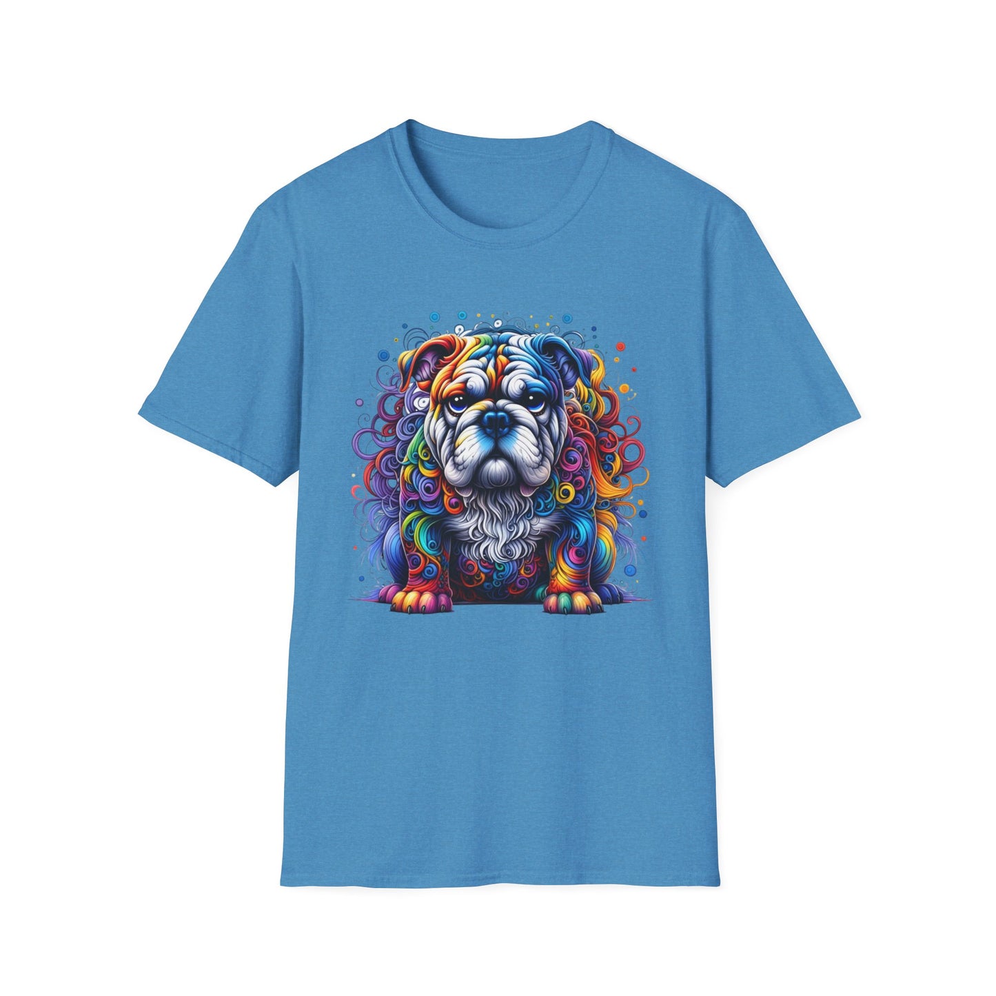 Colorful Bulldog Unisex Graphic Tee