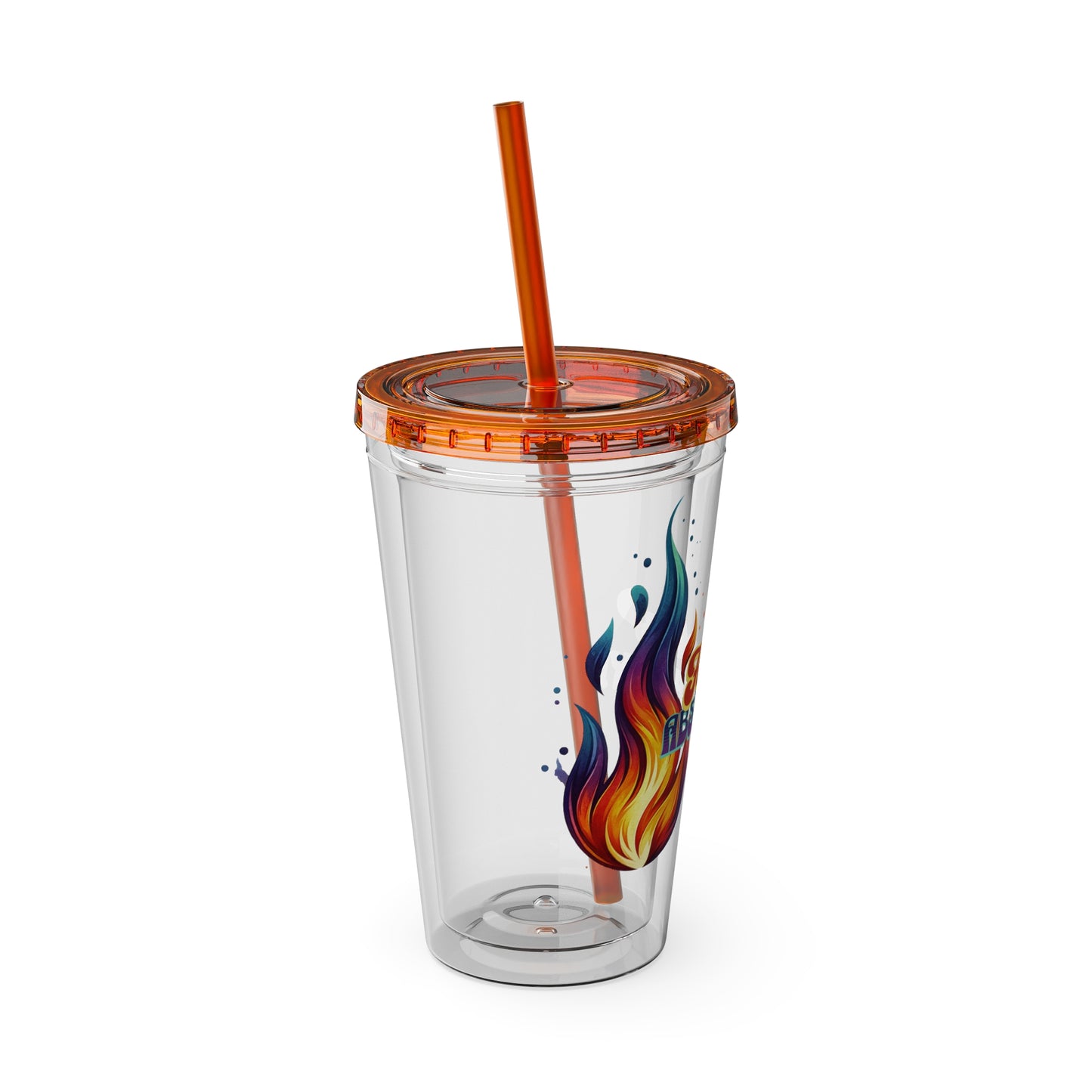 Flaming Pride 16oz Insulated Tumbler with Straw