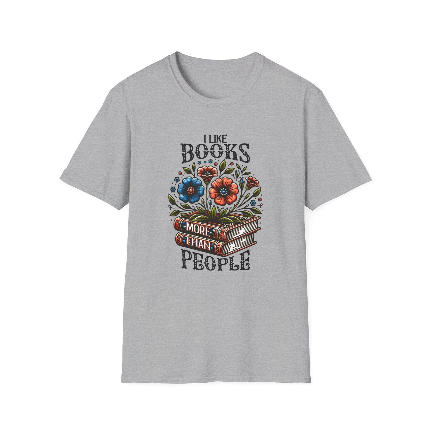 Books More Than People Unisex Graphic T-Shirt