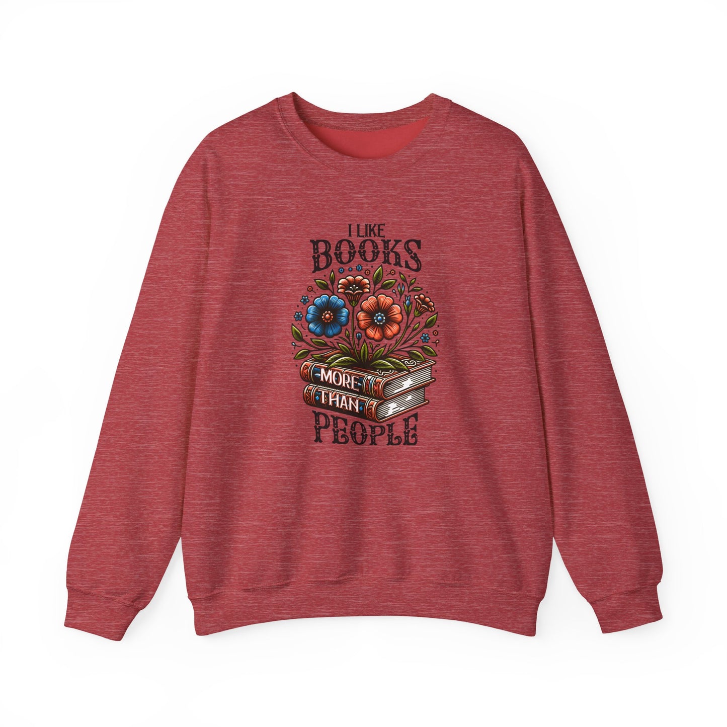 Books More Than People Crewneck Sweatshirt