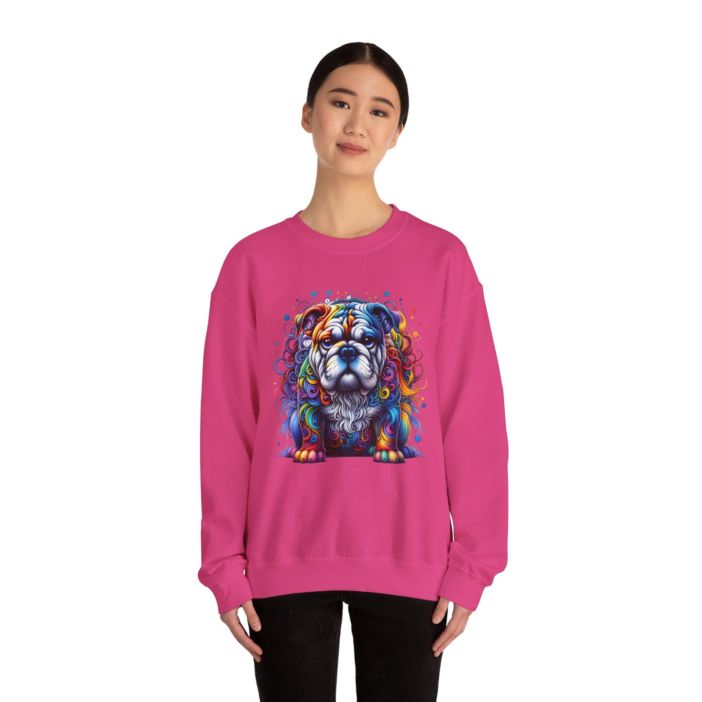 Colorful Bulldog Unisex Crewneck Sweatshirt