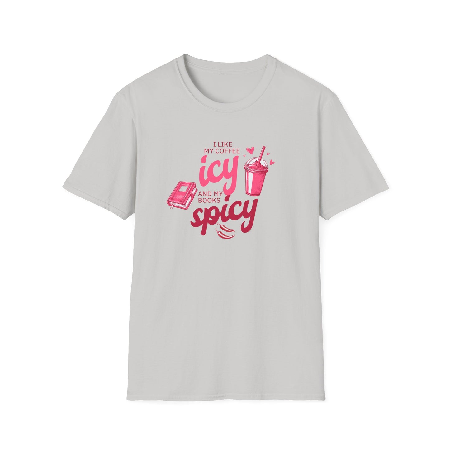 Icy Coffee & Spicy Book Lover Unisex T-Shirt
