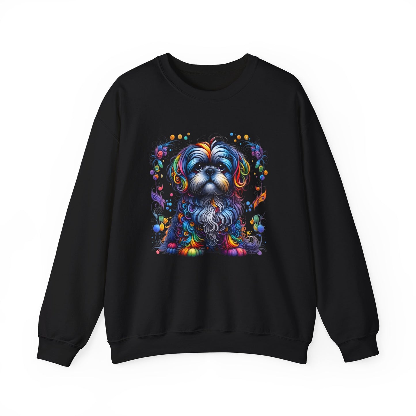 Colorful Shih Tzu Unisex Crewneck Sweatshirt