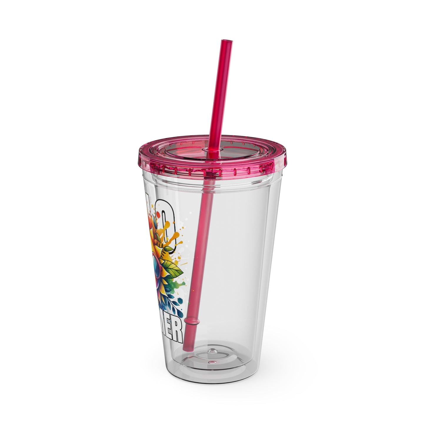 Hello Summer 16oz Insulated Tumbler with Straw