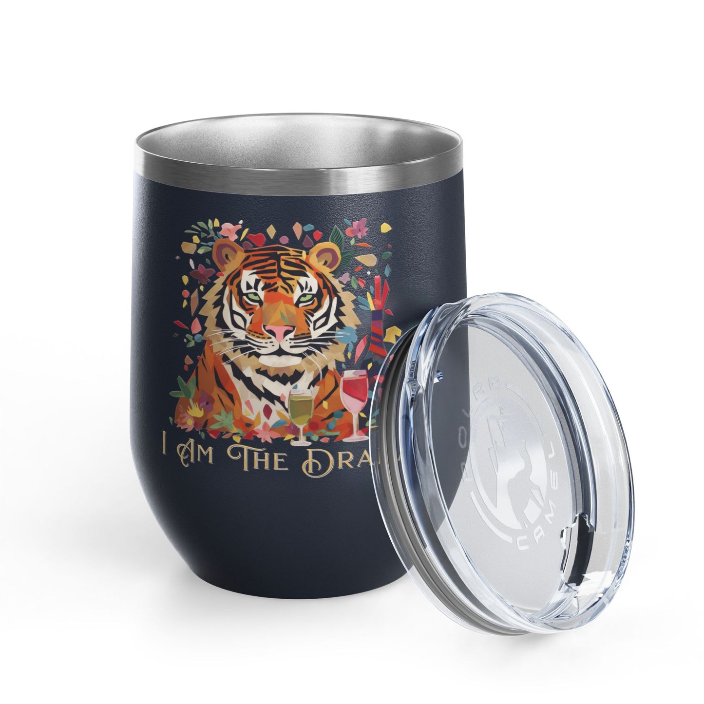 I Am The Drama Tiger 12oz Insulated Wine Tumbler
