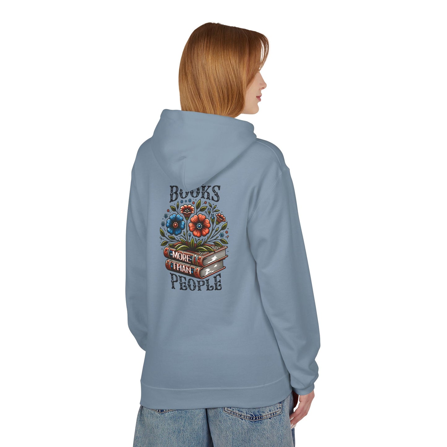 Books More Than People Unisex Hooded Sweatshirt