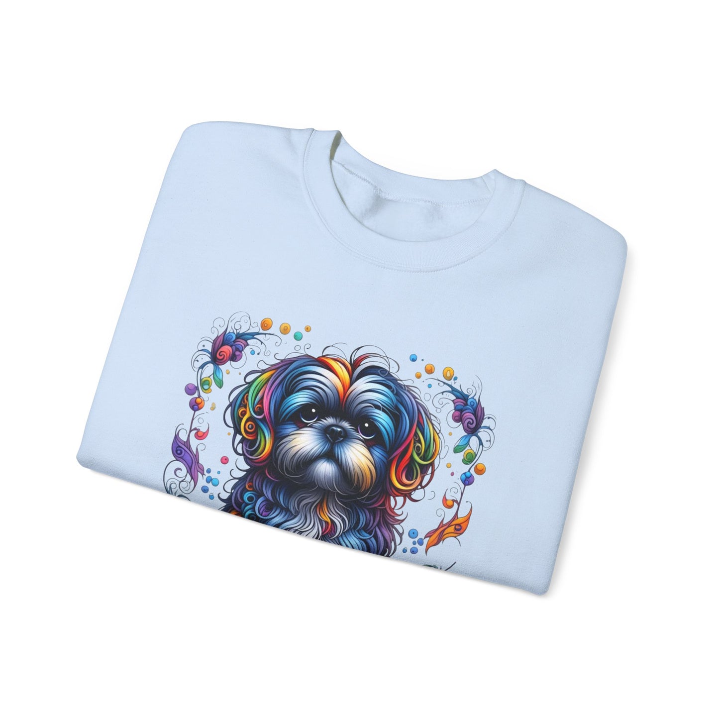 Colorful Shih Tzu Unisex Crewneck Sweatshirt