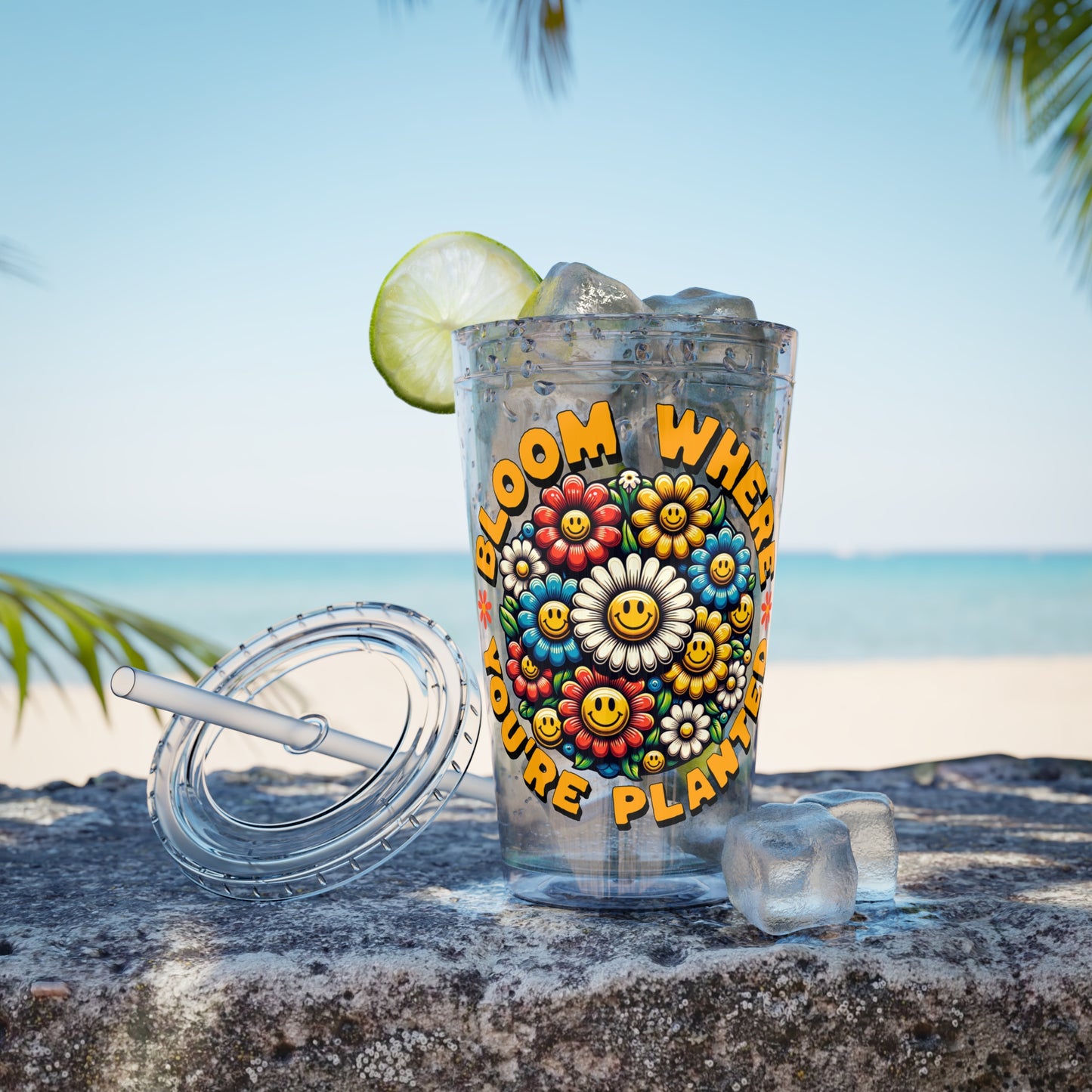 Bloom Where You’re Planted 16oz Insulated Tumbler with Straw