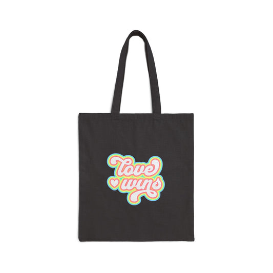 Love Wins Cotton Canvas Tote Bag