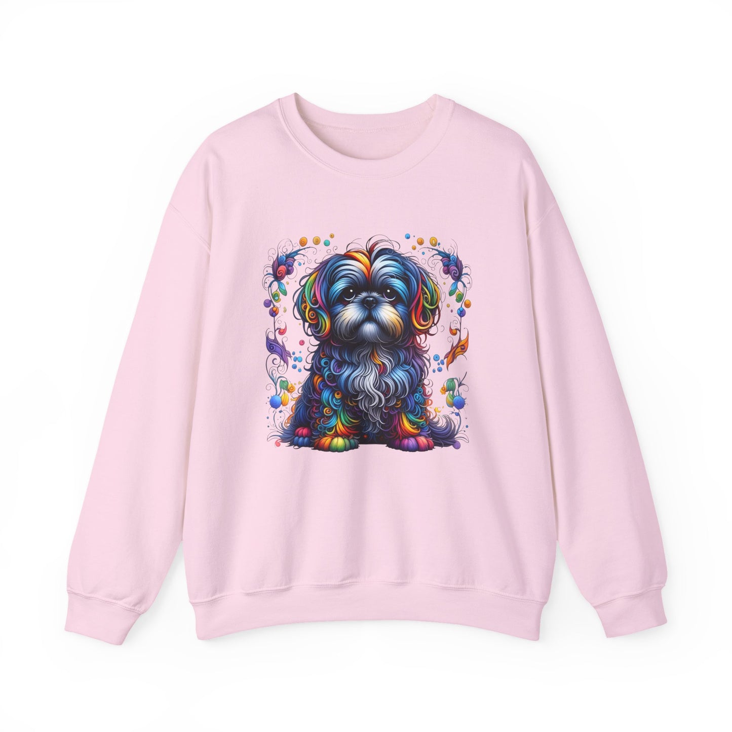 Colorful Shih Tzu Unisex Crewneck Sweatshirt