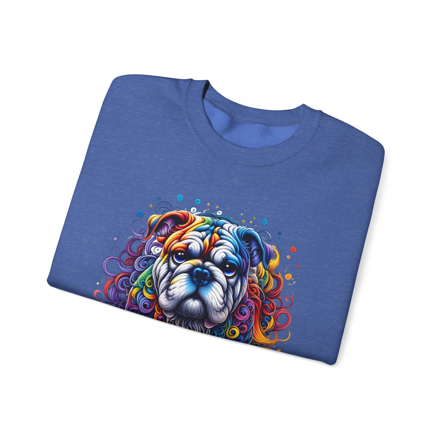 Colorful Bulldog Unisex Crewneck Sweatshirt